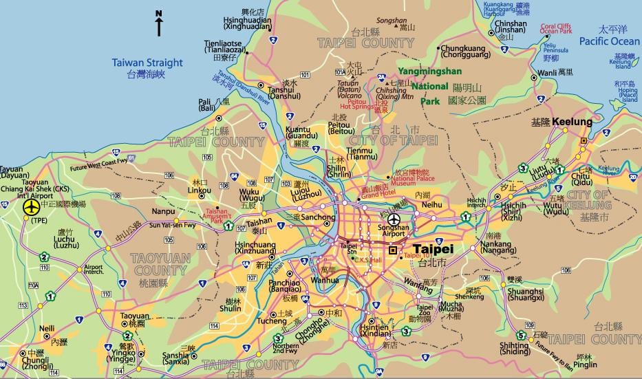 ਟਾਇਪ੍ਡ downtown ਨਕਸ਼ਾ
