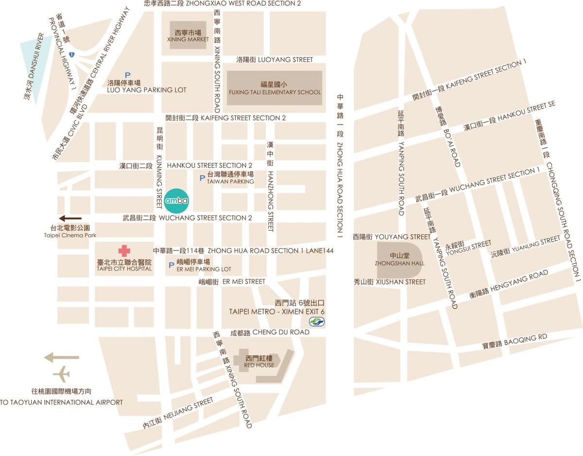 ਟਾਇਪ੍ਡ ximending ਨਕਸ਼ਾ